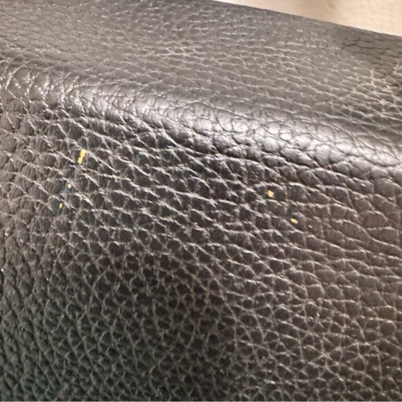 Melrose Glam Birken Style Black Leather Handbag Silver Stud Embellishments - Picture 7 of 16